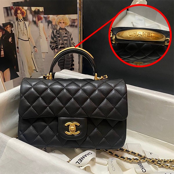 Popular Chanel Top Handle Mini Flap Back Replica AS2431B08846NJ532 Popular Chanel Top Handle Mini Flap Back Replica AS2431B08846NJ532