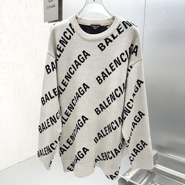 ★Safe shipping with tracking Balenciaga logo print knit copy baf34483