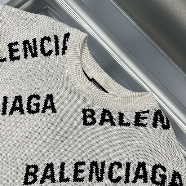 ★Safe shipping with tracking Balenciaga logo print knit copy baf34483