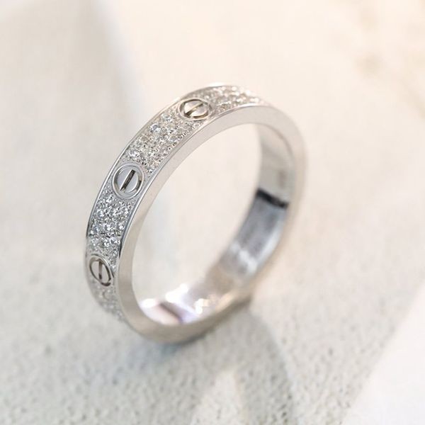 Very popular! Cartier LOVE ring replica 18K white gold diamond kas84973