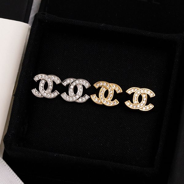 Eye-catching color Chanel replica ☆ earrings CC mark gold/silver shn56299