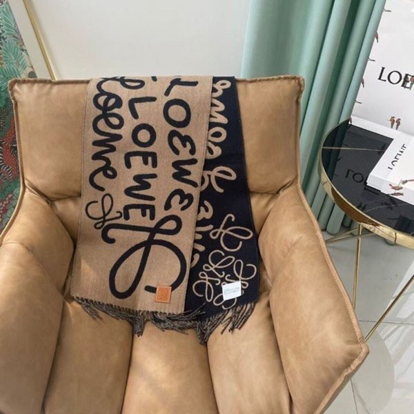 The hottest topic! Loewe Replica Wool & Cashmere Logo Scarf loz79425