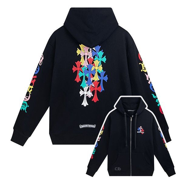 Extremely rare! Chrome Hearts Cross Hoodie Replica Kuc70596