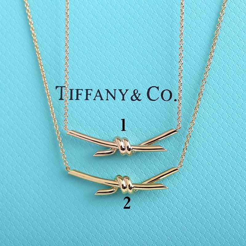 21-22AW [New] Tiffany Knot Rose Gold Pendant Replica 2 Colors Tiz98321