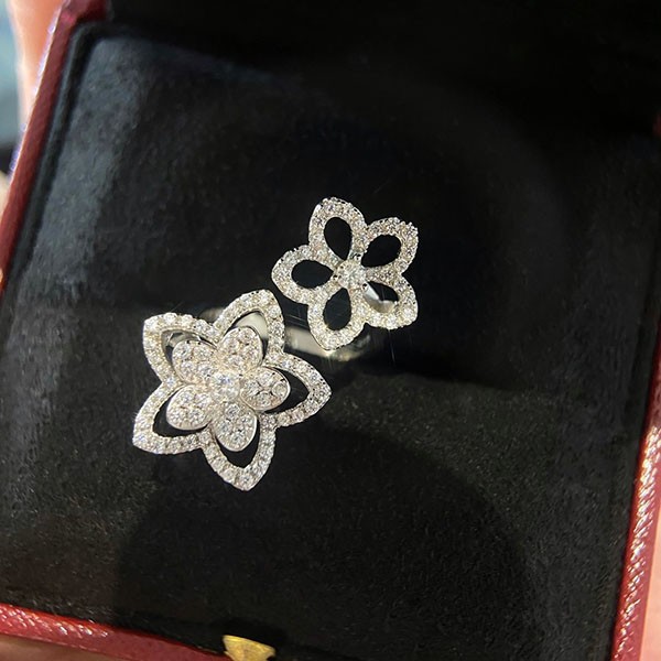 Free shipping GRAFF Wildflower Double Diamond Ring Fake RGR842