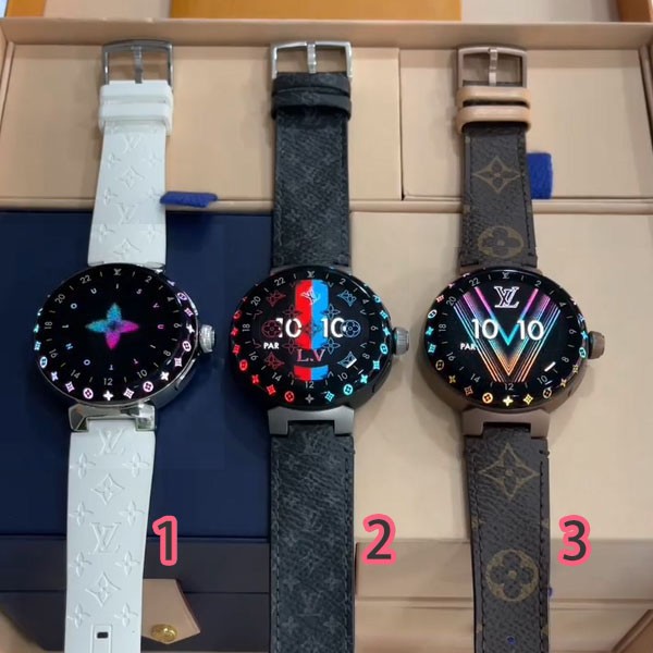 Hard to find Louis Vuitton Tambour Horizon Light Up Watch 3 colors QAD02Z