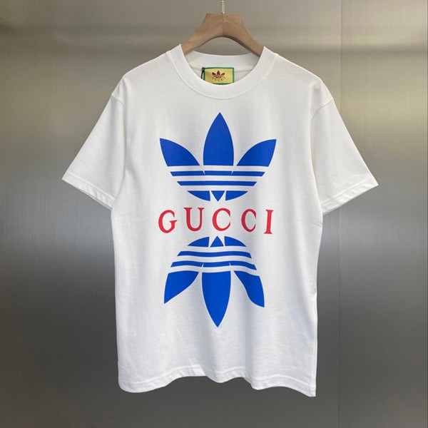 Featured collaboration ★ Adidas x Gucci replica cotton jersey T-shirt short sleeve 548334XJEMJ9280 Featured collaboration ★ Adidas x Gucci replica cotton jersey T-shirt short sleeve 548334XJEMJ9280