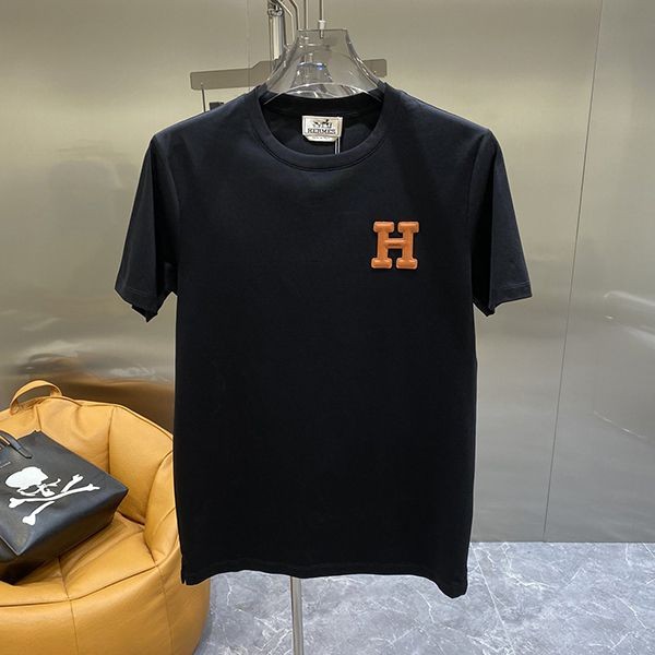 Free shipping Hermes Maxi Cartridge Cotton Jersey T-shirt fake erd61782
