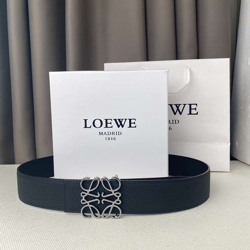 21-22AW [Loewe Replica] Calf Leather Anagram Buckle Reversible Belt loa10843