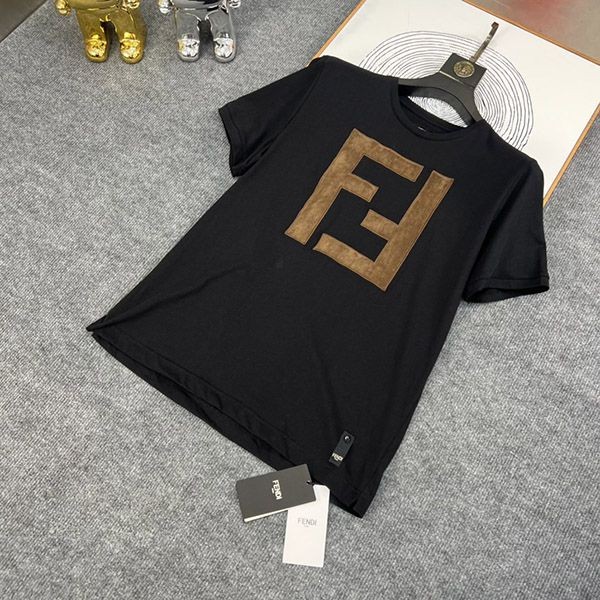 Classic Fendi Black Cotton T-Shirt Replica FY0894A2BNF0QA1 Classic Fendi Black Cotton T-Shirt Replica FY0894A2BNF0QA1