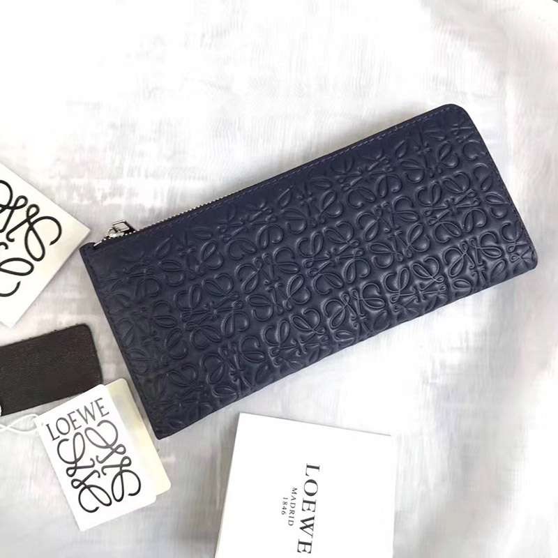 Sold out Loewe Anagram Replica Repeat Zip Around Wallet Embossed Scarf loy07540