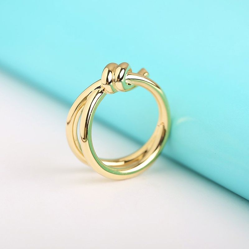 Sold out? Tiffany Knot 18K Gold Ring Replica 2 Colors Tix53388