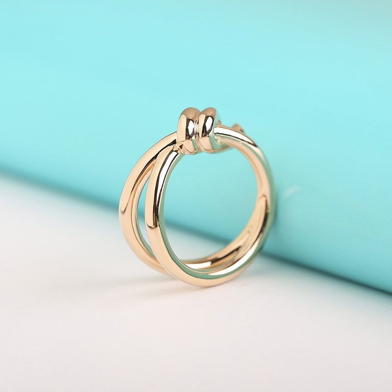 Sold out? Tiffany Knot 18K Gold Ring Replica 2 Colors Tix53388
