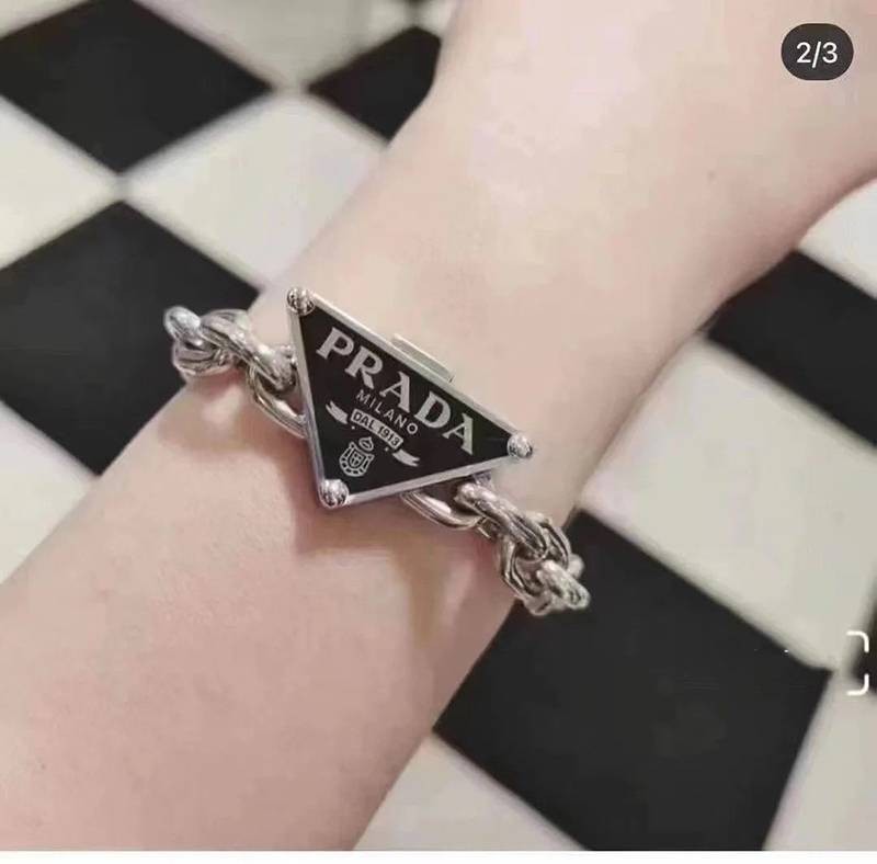 Sold out Prada Logo Triangle Bracelet Replica pur48763