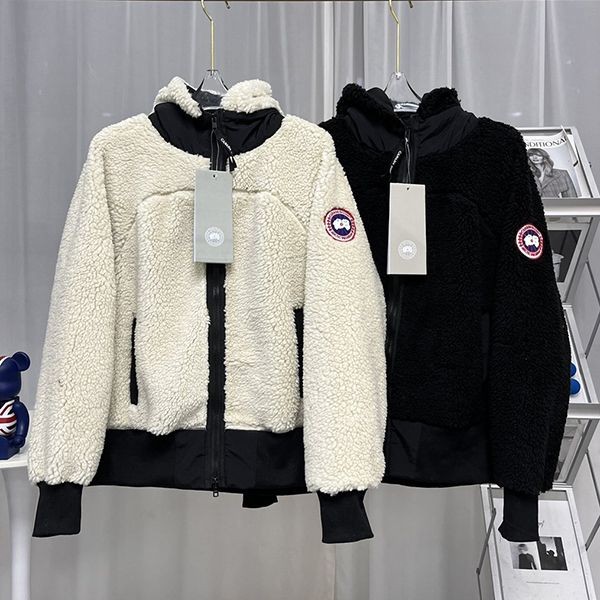 Cute Canada Goose Fake Fluffy Fleece Jacket 2 Colors Cae56046 Cute Canada Goose Fake Fluffy Fleece Jacket 2 Colors Cae56046
