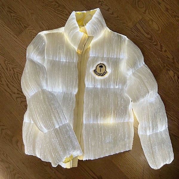 Moncler Palm Angels Fiber Optic Material Maya 70th Anniversary Jacket Replica