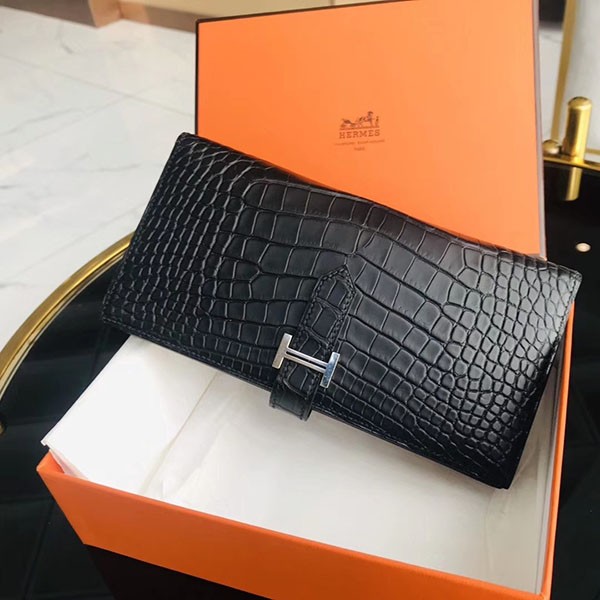 Hermes Bearn Replica Souffle Crocodile Alligator Beton erv06565
