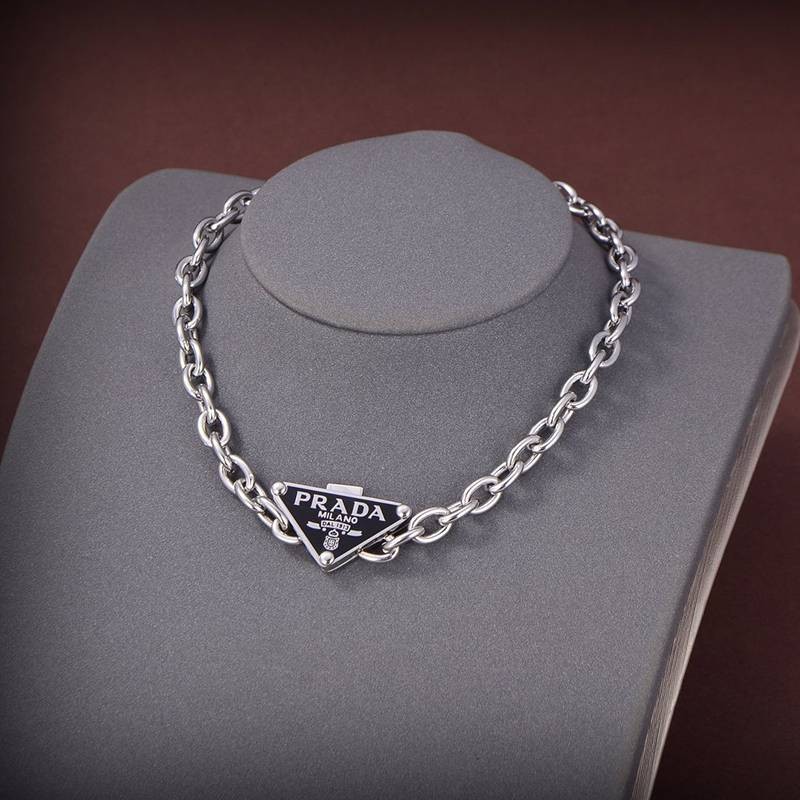 Very popular! New Prada symbol necklace replica puj76273 Very popular! New Prada symbol necklace replica puj76273