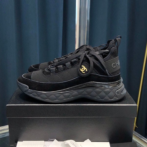 Rare Chanel suede velvet sneakers replica shl13529