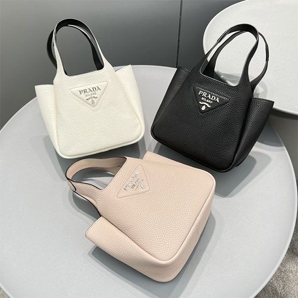 21-22AW Prada*Flu Leather Tote Copy Small puj35820