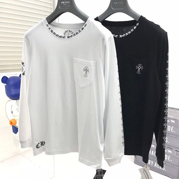 Chrome Hearts Horseshoe Long Sleeve T-Shirt Replica Long T 2 Colors Kuy59664