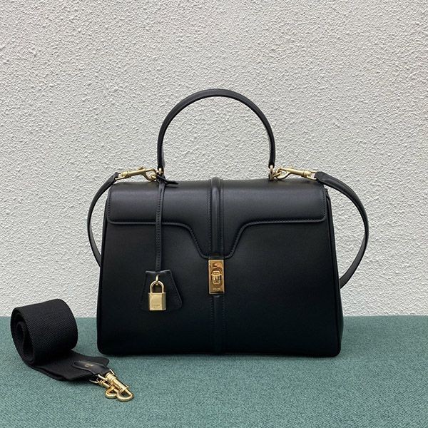 Celine 16 (Celine) Replica Shoulder Bag Black [3 Sizes] Cee31418