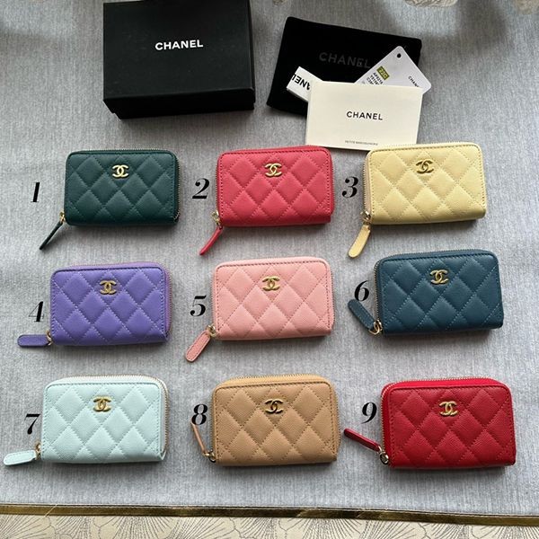 New design Chanel coin case fake card case caviar wallet 9 colors shr19932