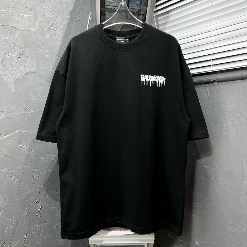 Rare [Balenciaga] Logo cotton T-shirt copy bar71153