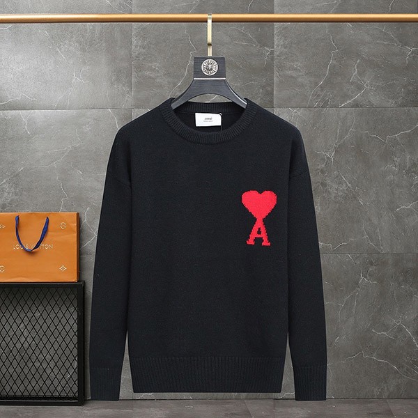 AMI DE COEUR Crew Neck Sweater Fake ★ Super Popular ☆ amw94306 AMI DE COEUR Crew Neck Sweater Fake ★ Super Popular ☆ amw94306