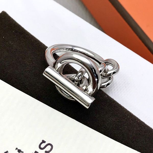 Immediate delivery Hermes Chaine d'Ancre replica Croisette ring GM erm86968
