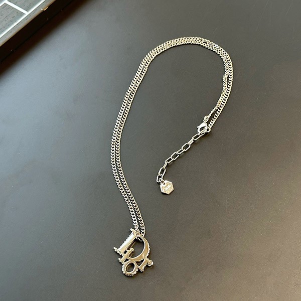 Love at first sight? Dior pendant necklace replica ★ Dior oblique brass & crystal N1284HOMMT_D000