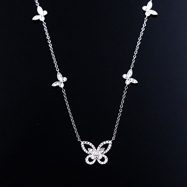 Cute GRAFF Mini Butterfly Copy Silhouette Diamond Pendant RGP746