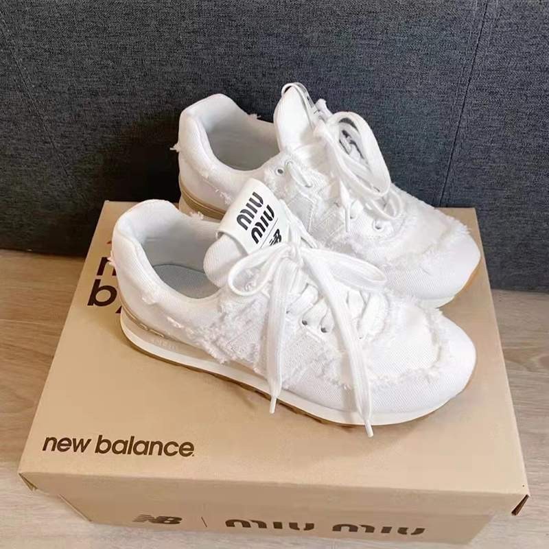 Classic Miu Miu x New Balance replica collaboration 574 denim sneakers [tracking included] myv79598