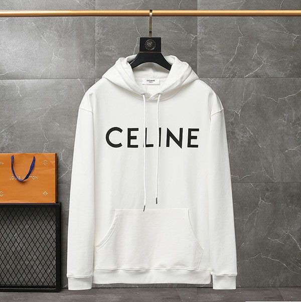 ★Popular in Japan! Celine logo loose hoodie replica Cez99798