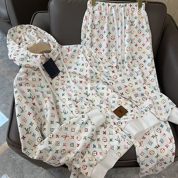 [Want to wear as a set☆] Louis Vuitton Vintage Flower Monogram Hoodie Replica Top and Bottom Set 1AAMF5