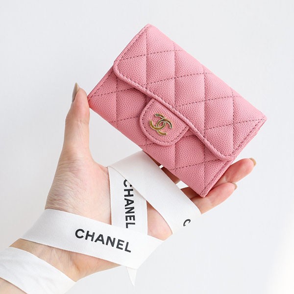 ★Japan!! Popular! Chanel Gold Coco Logo Copy Card Case shw85706