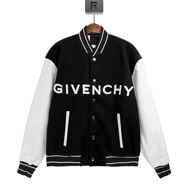 Extremely rare! Givenchy replica logo bomber jacket BM00QR611V-004 Extremely rare! Givenchy replica logo bomber jacket BM00QR611V-004