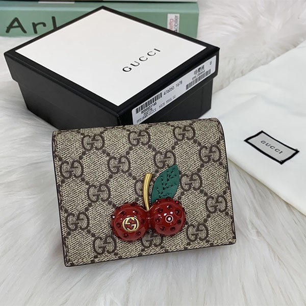 Very popular! Gucci cherry wallet copy ★ Cute cherry GG Supreme canvas card case (with coin and bill compartment) gus37265 Very popular! Gucci cherry wallet copy ★ Cute cherry GG Supreme canvas card case (with coin and bill compartment) gus37265