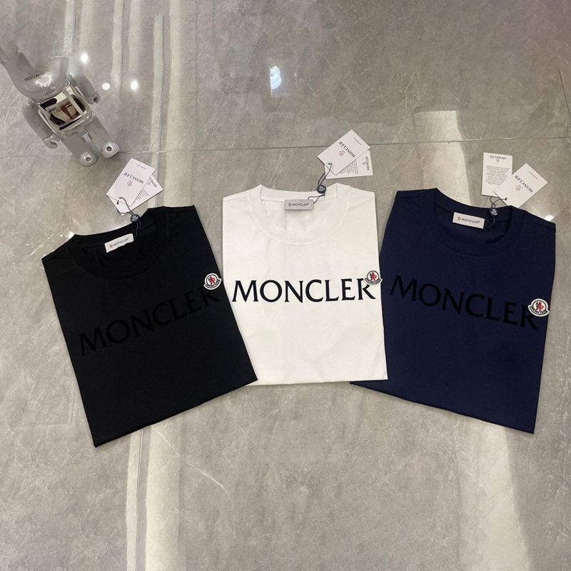 Super Hot! 22SS Moncler Black Logo Cotton T-Shirt Replica 3 Colors moc39591 Super Hot! 22SS Moncler Black Logo Cotton T-Shirt Replica 3 Colors moc39591