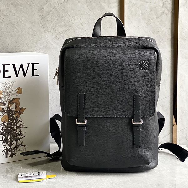 Very popular! Loewe Military Backpack Replica Soft Grain Calfskin B553J18X03