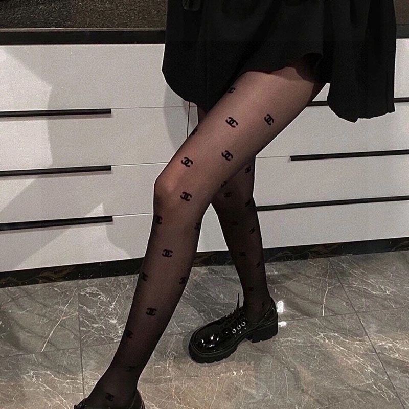 Rare [Lots of small logos] Chanel copy stockings/tights shp07107