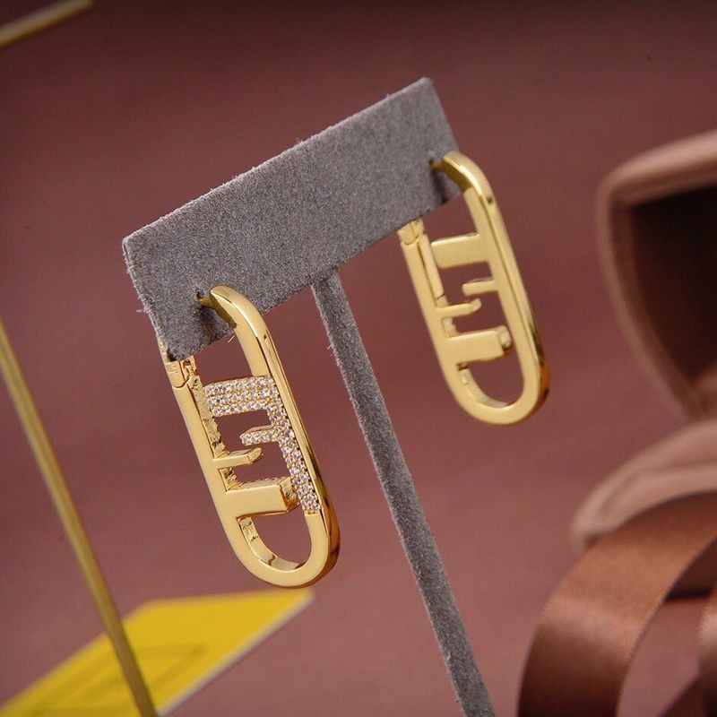 New sale Fendi gold color earrings replica 8AH290B08F0CFK New sale Fendi gold color earrings replica 8AH290B08F0CFK