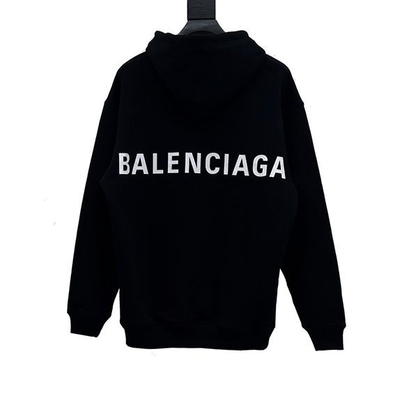Hard to find Balenciaga replica LOGO medium fit hoodie with double sided logo baw01404