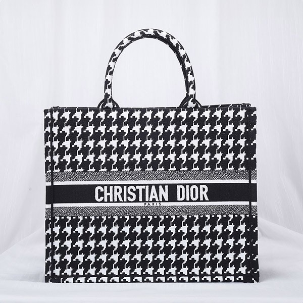 New on sale: Dior Replica Book Tote Macro Houndstooth Embroidery 2 sizes deb41781