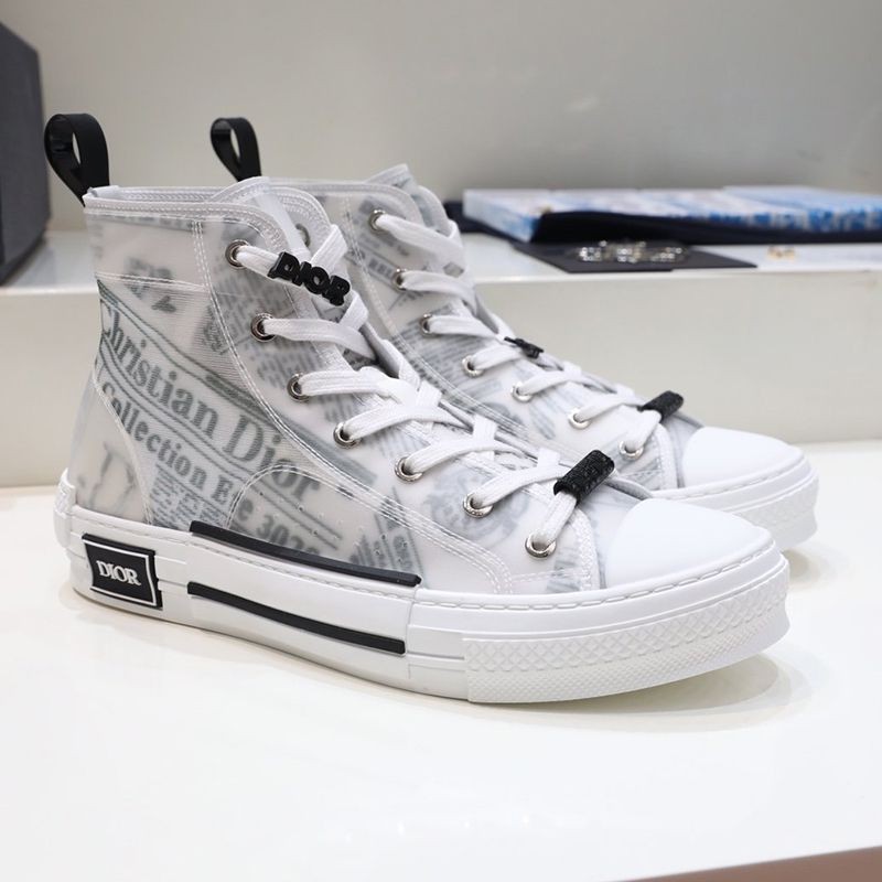 New for Fall/Winter Dior B23 High Top Sneakers Replica Oblique Canvas 3SH118YUO_H069