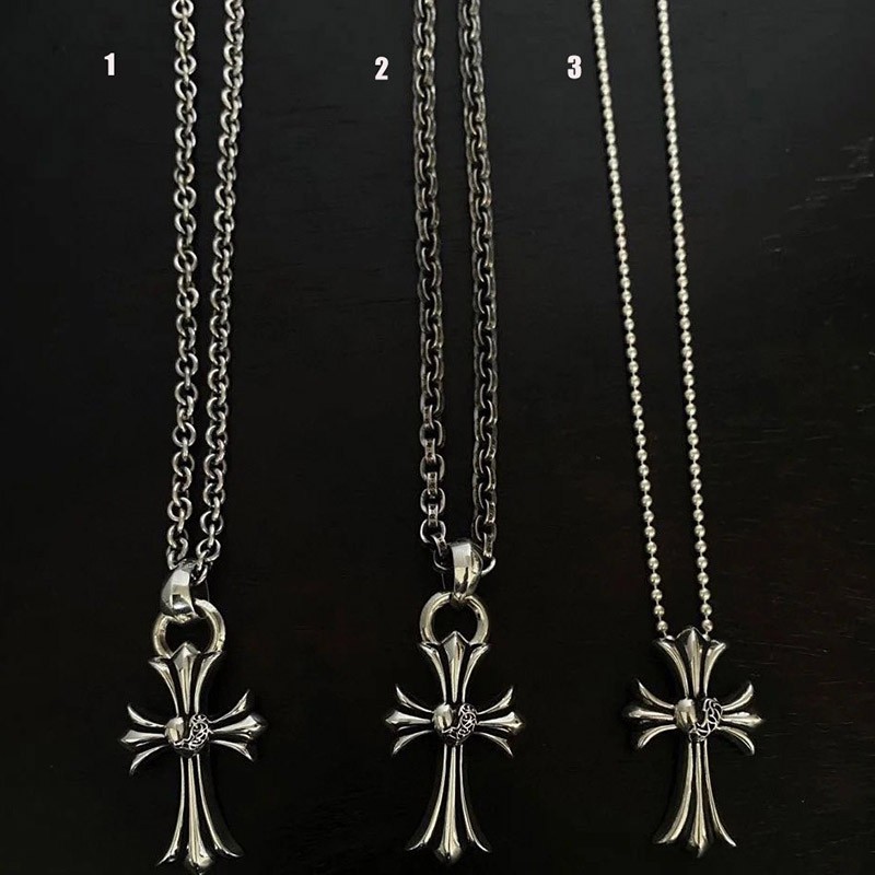 Free shipping Chrome Hearts Necklace Replica CH Cross Baby Fat Charm 3 Models Kuf45992