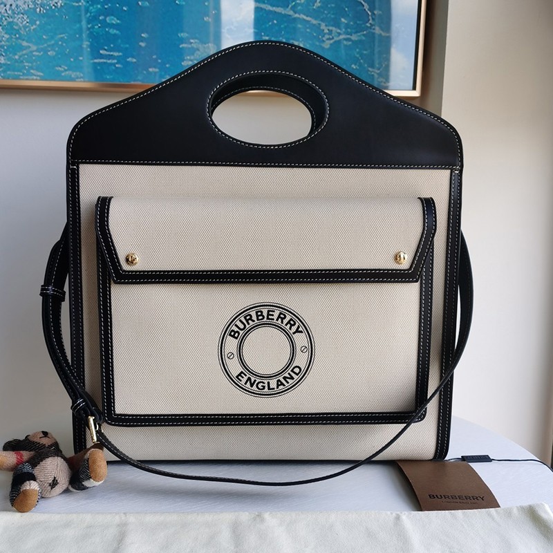 Burberry Shoulder Bag Replica Mini Two-Tone Canvas & Leather Pocket Bag Baz55041