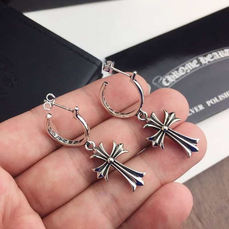 ☆Super popular☆ Chrome Hearts earrings fake CROSS HOOP Cross hoop earrings Kud76446 ☆Super popular☆ Chrome Hearts earrings fake CROSS HOOP Cross hoop earrings Kud76446
