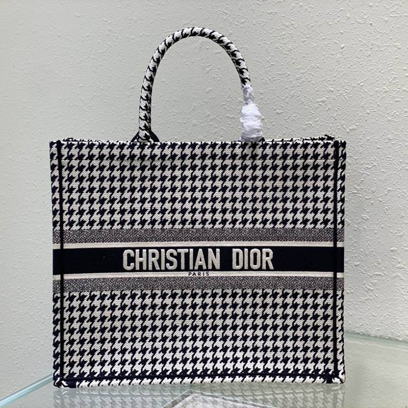 New on sale: Dior Replica Book Tote Macro Houndstooth Embroidery 2 sizes def50657