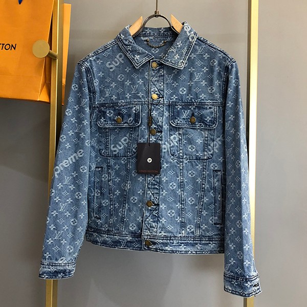 Sure to sell out! Supreme Louis Vuitton denim jacket copy monogram 1A3F9JHDAWALL65250 Sure to sell out! Supreme Louis Vuitton denim jacket copy monogram 1A3F9JHDAWALL65250